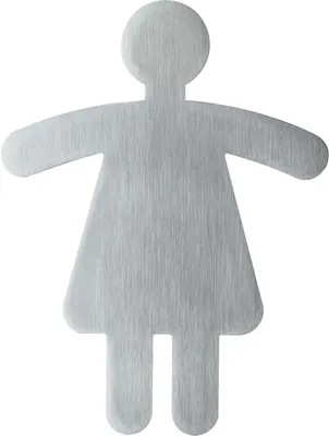 Produktbild von Durable Women's WC Symbol, Silber