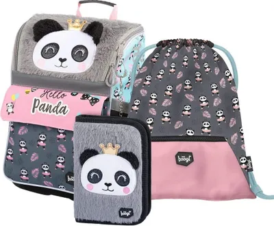Obrázek produktu pro BAAGL SET 3 Zippy Panda: aktovka, penál, sáček Baagl