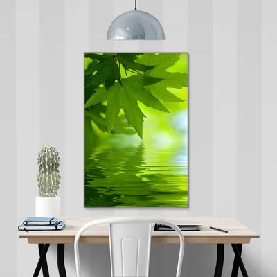 Produktbild von banjado Magnettafel aus Glas, beschreibbar, 50x75cm groß, ESG Sicherheitsglas mit Motiv Blättertraum [MTGH2 10106]