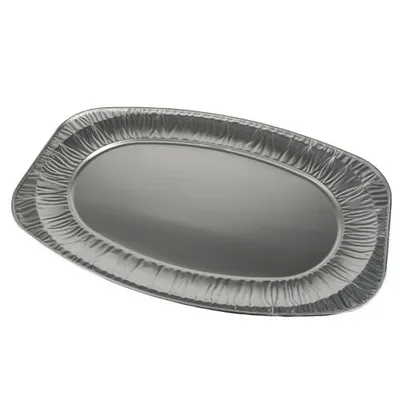 Produktbild von 10 ALUPLATTEN OVAL 55 cm x 36 cm SERVIERPLATTEN PLATTEN
