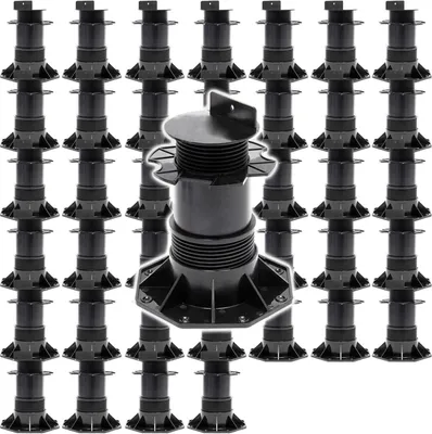 Produktbild von XPOtool Set 50x podstavec na palubovky, 2700 kg, 137-215 mm, výškovo nastaviteľné nivelačné nožičky na palubovky, dosky a fošne