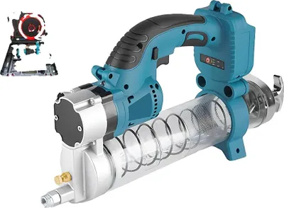 Immagine prodotto di Ingrassatore elettrico, 10000 PSI, potenza 960 W, motore brushless, tubo flessibile da 50 cm, livello di vibrazioni ≤ 2,5 m/s²