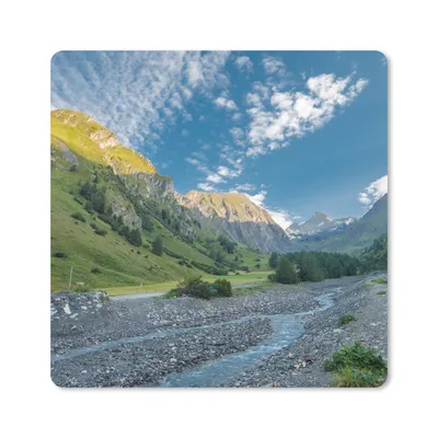 Produktbild von MuchoWow® Mauspad Mousepad Fluss durch den Großglockner im europäischen Österreich 20x20 cm - Mousepads - Maus Mat - Pad - Mausunterlage - Desk Mat - Bureauartikeln