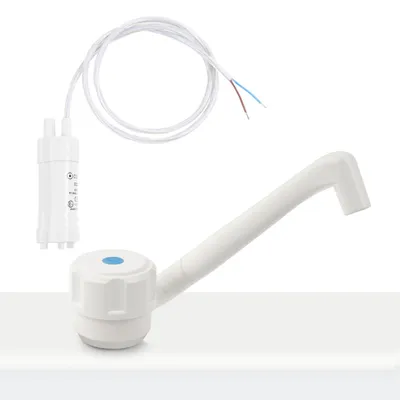 Produktbild von 12V Wasserhahn, weiß, Kunststoff, Bauhöhe: 135 mm, 90 g & Tauchpumpe