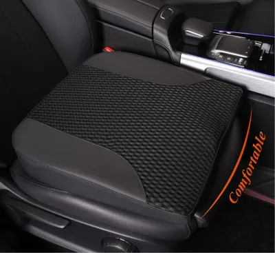 Productafbeelding van Autostoelverhoger – Zitkussen van traagschuim voor extra comfort voor de bestuurder – Ontlast het stuitje en de rug – Geschikt voor auto, vrachtwagen of kantoorkruk (zwart)