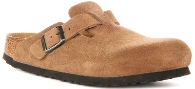 Produktbild von Birkenstock Boston Bs aus braunem Wildleder | Schmale Passform – 7,5 UK – 41 EU – 10/10,5 F & 8/8,5 M US / Braun
