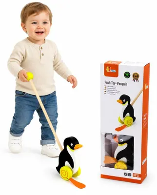 Productafbeelding van Viga Toys Houten Pinguïnduwer