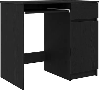 Produktbild von Schreibtisch Schwarz Eichen-Optik 86x49x76 cm Holzwerkstoff