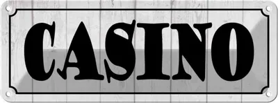 Produktbild von vianmo Blechschild 10x27 cm Casino Spiele Spielbank Dekoration