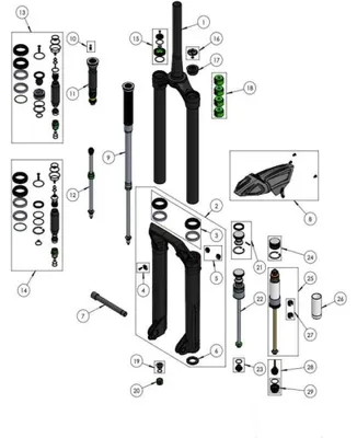 Produktbild von Dvo Onyx 38 Ref 3 Gabeldichtringsatz Silber  Silber One Size