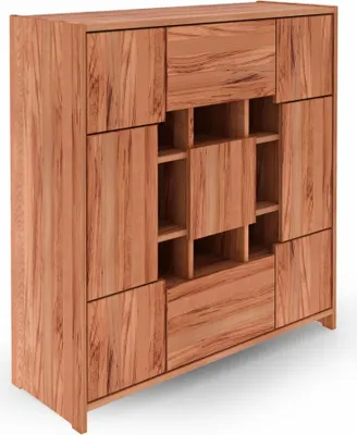 Produktbild von Kommode Zigo aus Kernbuche massiv 112x41x119 mit 3 Schubladen 6 Türen 8 Fächern