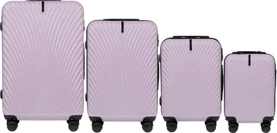 Produktbild von WINGS SWAN Kofferset 4-teilig - Lila - Trolley mit Zahlenschloss