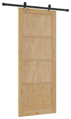 Immagine prodotto di vidaXL Porta scorrevole ORKDAL, 86 x 211 cm, legno di pino massello, finitura naturale