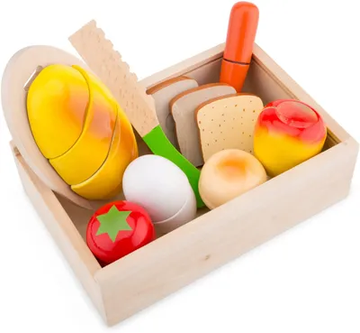 Produktbild von New Classic Toys - 10580 - Kinderrollenspiele - Essen Schneiden Set