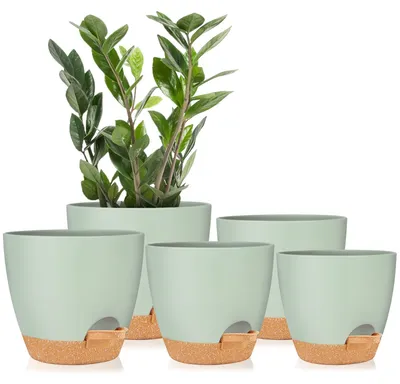 Produktbild von Pflanzenübertöpfe Set - Selbstbewässernde Blumentöpfe 5 Stück