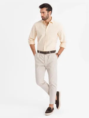 Produktbild von Ombre Clothing Langarmhemd für Männer Sailo gelb XL
