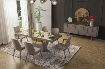 Obrázok produktu pre Jedálenský stôl Jedálenský stôl drevo Béžová 199 cm