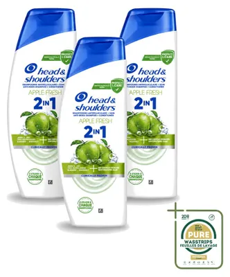 Obrázok produktu pre 3 balenia šampónu Head & Shoulders 2v1 proti lupinám, vôňa jablka, 300 ml – zásobný balík – 3 kusy