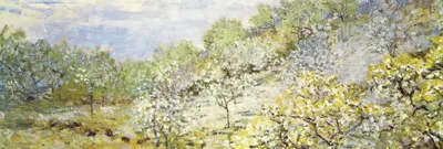 Obrázek produktu pro Claude Monet Art Print Obraz - Jabloně v květu, 1873 (53 x 158 cm)