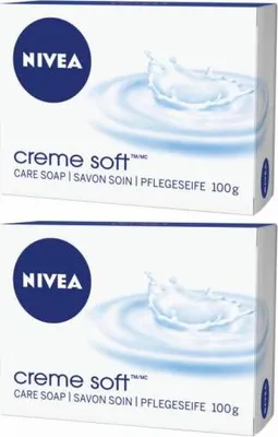 Produktbild von Nivea Creme Soft Pflegeseife für die tägliche Körperpflege, 2 Stück à 100g