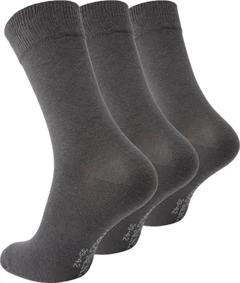 Produktbild von Paolo Renzo Business-Socken 3 Paar - Anzugssocken - Größe 39/42 - Dunkelgrau