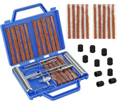 Immagine prodotto di Kit di riparazione pneumatici, 42 pezzi, per auto, moto, camion, trattori