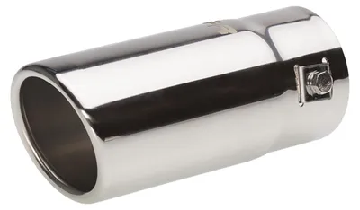 Productafbeelding van Simoni Racing uitlaatbescherming, rond/schuin, roestvrij staal - Ø65xL145mm - Aansluiting ->34-5