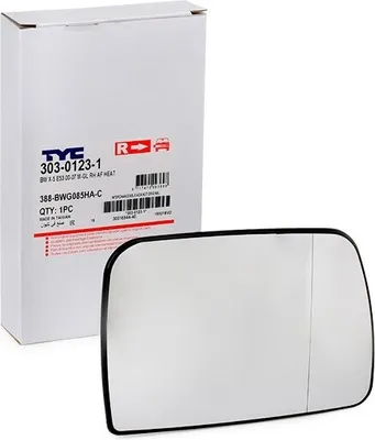 Produktbild von TYC Spiegelglas Außenspiegel Rechts für BMW X5 (E53) Asphärisch Beheizbar 303-0123-1
