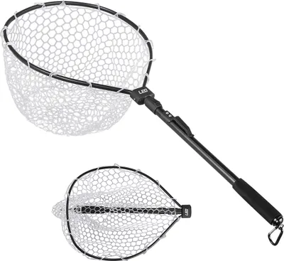 Produktbild von Zusammenklappbares Fischernetz aus Aluminiumlegierung Faltbares Fischlandnetz mit Karabinerhaken zum L?sen von Fischen