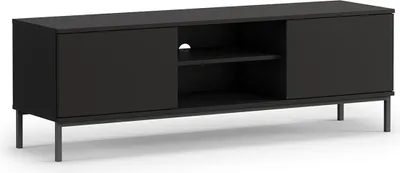 Produktbild von BETTSO RTV Schrank Auf Schwarz Mettal Beinen Elegantes und Modernes Design Laminierte Platte RTV 2D CLAW 150 Schwarz