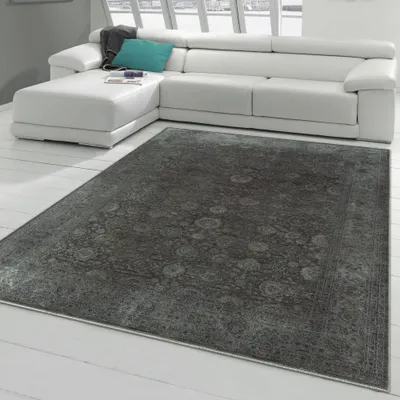 Immagine prodotto di Tappeto orientale con ornamenti floreali in verde blu Dimensioni - 140 x 200 cm