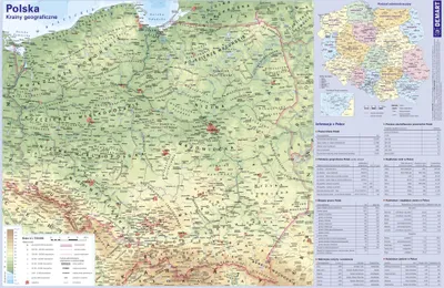 Immagine prodotto di Podkładka na biurko z mapą fizyczną Polski