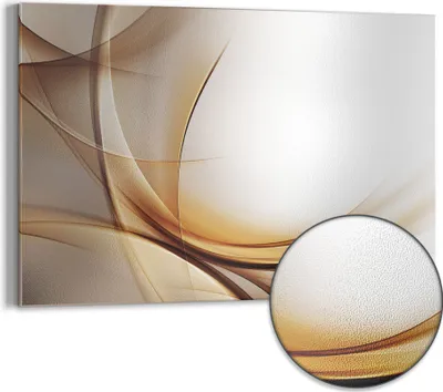 Produktbild von DEQORI Magnettafel Metall 60x40 cm 'Elegante Goldene Wellen' Whiteboard Pinnwand Büro