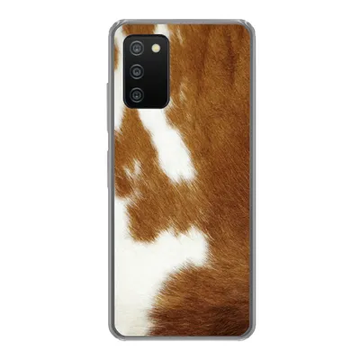Produktbild von MuchoWow® Handyhülle Schutzhülle Hülle für Samsung Galaxy A03s Eine melierte Kuhhaut Silikon Softcase Handy Hülle - Schutz