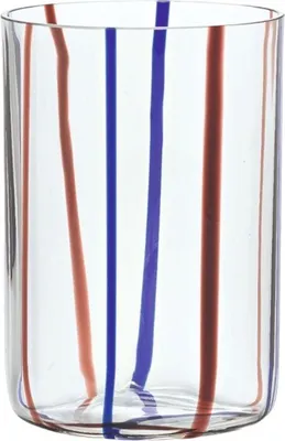 Produktbild von Zafferano - Tirache Zafferano Glas aus zweifarbigem Borosilikatglas Amethystblau, Schachtel mit 6 Stück