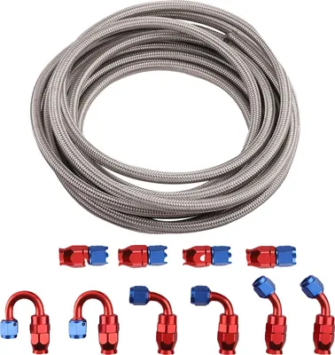 Produktbild von Kraftstoffschlauch, 6 m Länge, 1000 PSI Betriebsdruck, 5000 PSI Berstdruck, 8,13 mm Innendurchmesser, AN-6 Anschlusskompatibilität