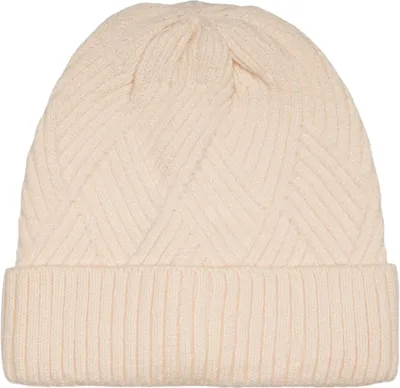 Produktbild von styleBREAKER Damen Beanie Strickmütze Rauten Rippmuster, Creme-Beige