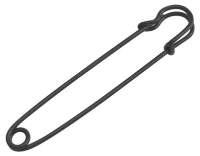 Sicherheitsnadeln 89 mm, 10 Stück, Schwarz, Groß