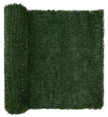 Immagine prodotto di vidaXL Recinzione sintetica verde scuro 1,5 x 6 m in PVC e acciaio