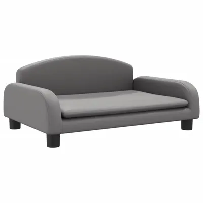 Image de Canapé pour enfants gris 70x45x30 cm similicuir