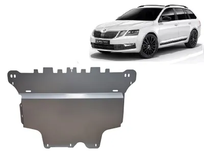 Immagine prodotto di Protezione sottoscocca in alluminio per motore e trasmissione, compatibile con Skoda Octavia 3, dal 2012 al 2020