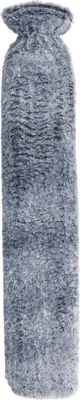 Image de Thermophore Cosy Long 2 l, housse en fourrure, gris