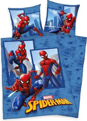 Produktbild von Marvel SPIDERMAN Bettwäsche 80x80 + 135x200cm, Baumwolle mit Reißverschluss