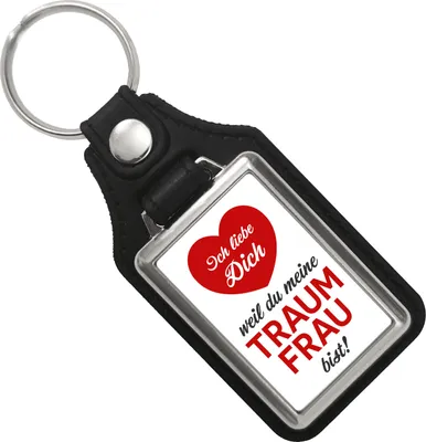 Produktbild von Ich liebe dich weil du meine Traumfrau bist Schlüsselanhänger mit