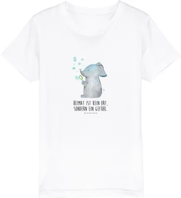 Produktbild von Mr. & Mrs. Panda Kleinkinder T-Shirt Elefant Seifenblasen 12-14 Jahre (152/164) - Weiß - Geschenk, Liebesspruch, Kinder, Lustige Sprüche, Jungen, Baumwoll, Heimat, Liebe