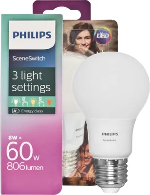Obrázok produktu pre Philips 8719514263963, 7,5 W, 60 W, E27, 806 lm, 15000 h, Teplé svetlo
