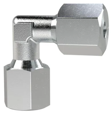 Produktbild von Riegler Winkel-Verschraubung, Rohr-Außen-Ø 6 mm, Stahl verzinkt, 100 bar