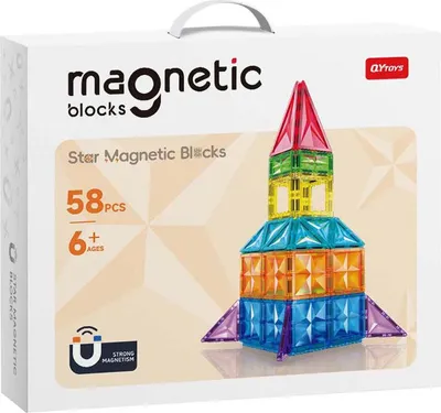 Produktbild von Magnetischer Bausatz 58-teilig für kreative Konstruktionen ab 6 Jahren