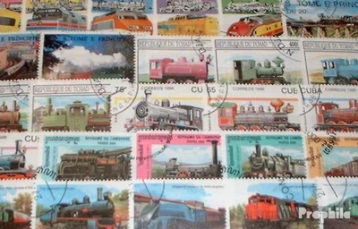 Produktbild von Briefmarken Motive 1.000 verschiedene Eisenbahn Marken