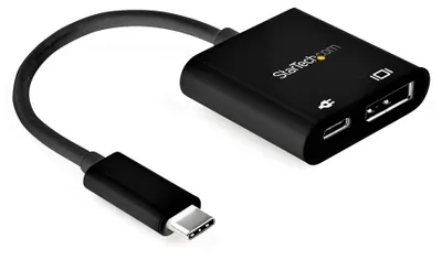 Produktbild von StarTech.com USB-C auf DisplayPort Adapter mit Power Delivery - 8K 60Hz /4K 120Hz USB-C auf DP 1.4 Alt Mode Videoadapter mit 60W PD Pass-Through Laden - HBR3 - Thunderbolt 3 Kompatibel, USB Typ-C, DisplayPorts ausgang, 7680 x 4320 Pixel